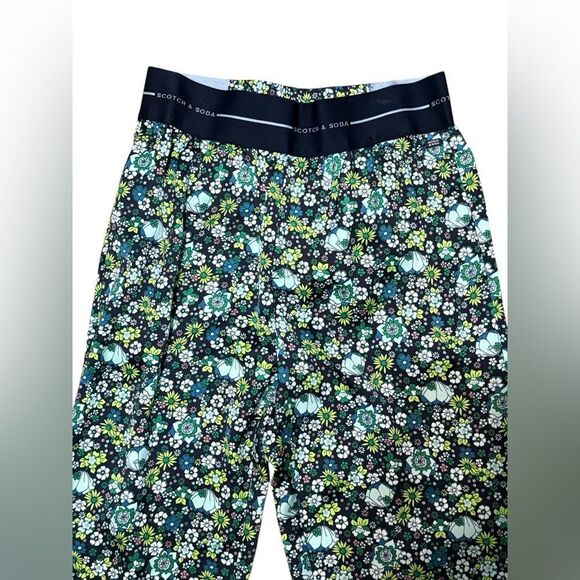 Scotch & Soda Wide Leg Ankle Trouser Pants Elastic Logo Waistband small - Picture 3 of 6